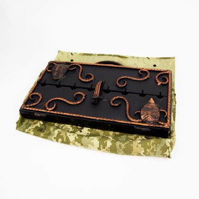 Мангал кований розкладний на 8 шампурів з кочергою та совком
