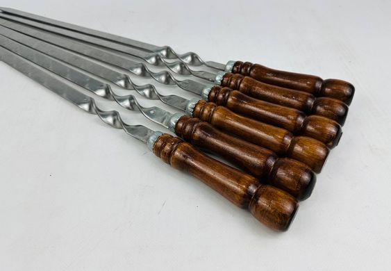 Шампур для люля-кебаб с деревянной ручкой (колпачек)