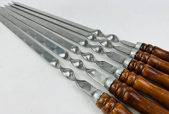 Шампур для люля-кебаб с деревянной ручкой (колпачек)