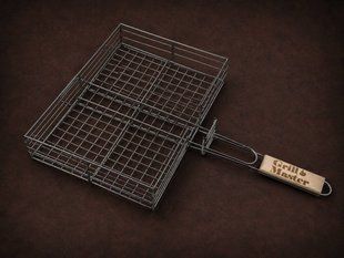 Решетка для гриля из нержавейки усиленная, большая (40х30) GrillMaster