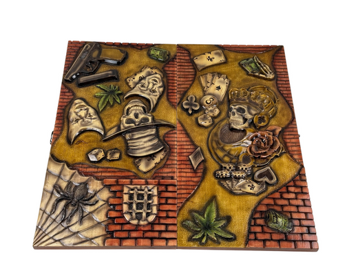 Нарды ручной работы БАРДАК (70х70 см.) + чехол