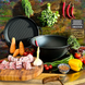 Казан &Oslash;40см, 15л., чугунный узбецкий WOK Maysternya с крышкой-сковородой гриль